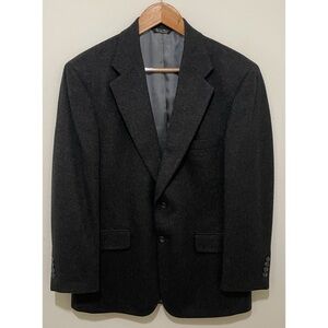 Joseph & Lyman 100% Cashmere Classic Charcoal Blazer, Size 40 Short